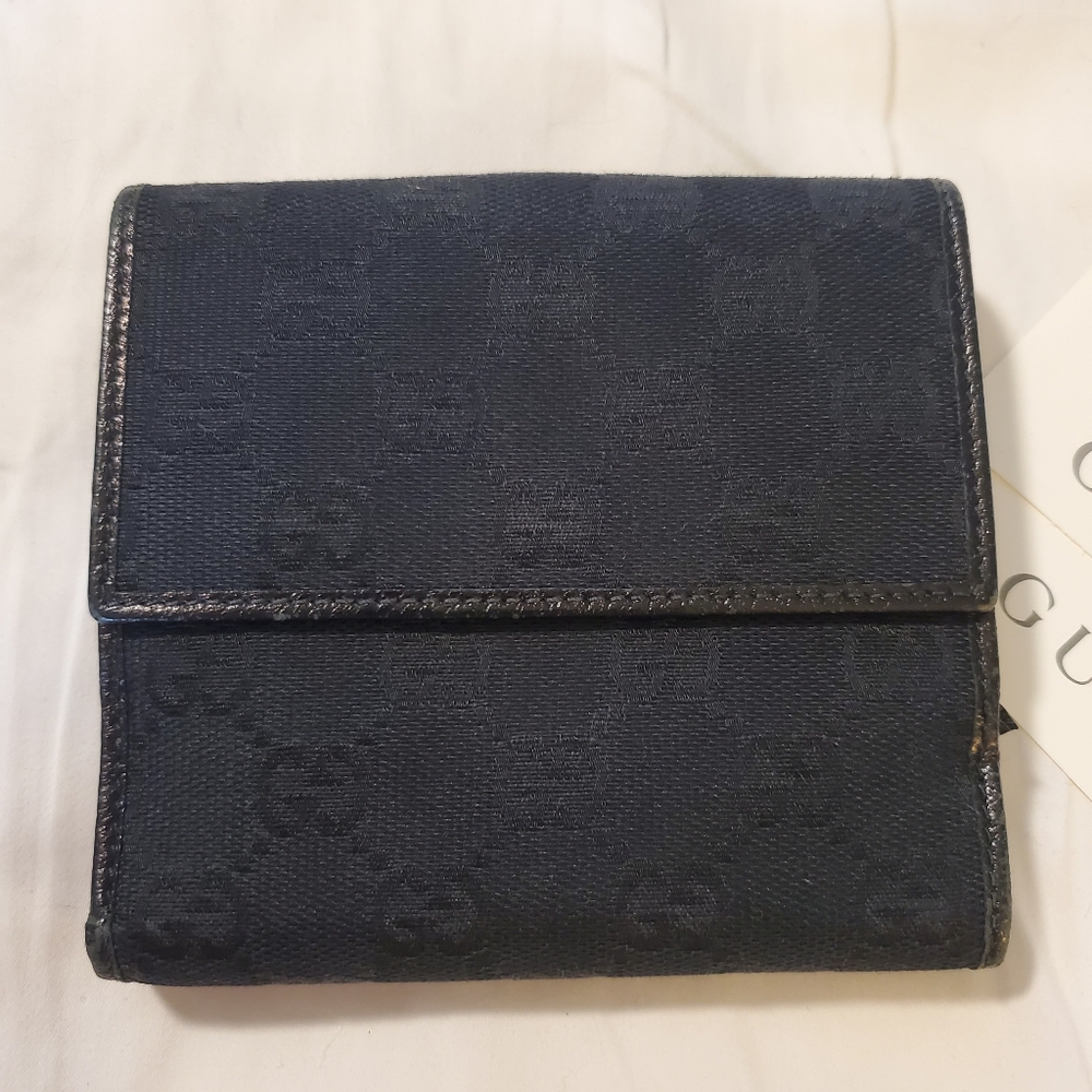 Gucci Jackie Black Canvas Bifold Wallet - Picture 13 of 14